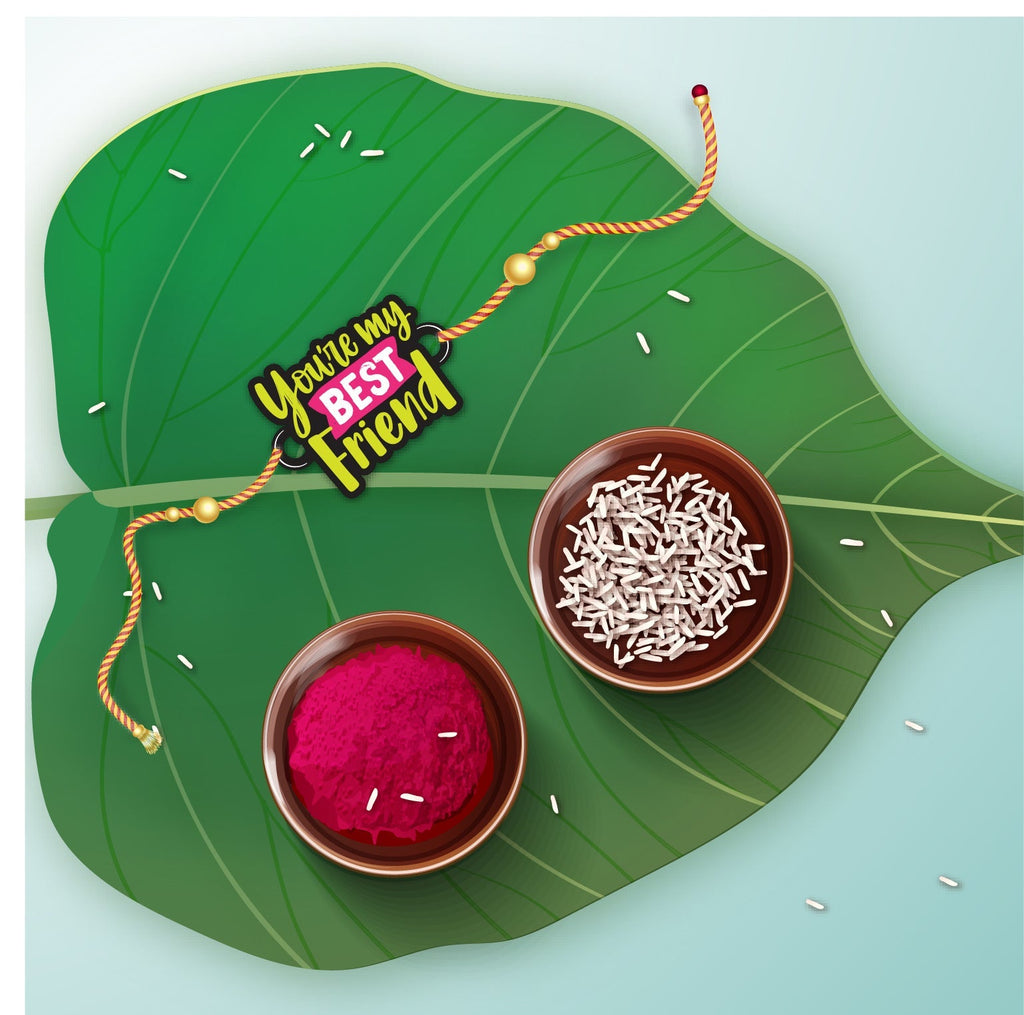 Indianvibez You are my best Friend Wooden Rakhi, Rakhi for Brother India - Kids Rakhi | Grab2Buy
