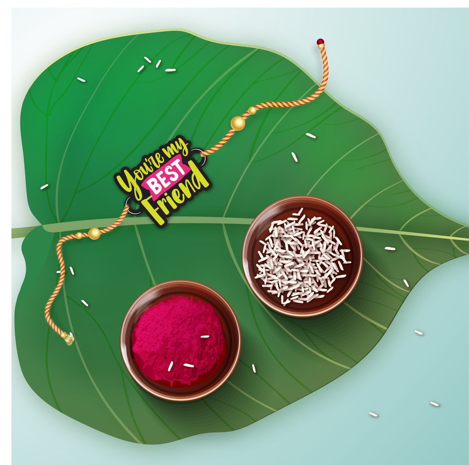 Indianvibez You are my best Friend Wooden Rakhi, Rakhi for Brother India - Kids Rakhi | Grab2Buy
