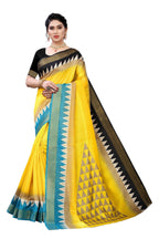 Vamika Yellow & Black Linen Jari Border Saree (GUNJAN YELLOW) | Grab2Buy