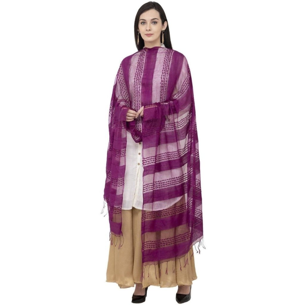 A R Silk Payal Plan Regular Dupatta Purple Color Dupatta or Chunni | Grab2Buy