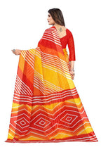 Vamika Red Linen Satin Border Saree | Grab2Buy