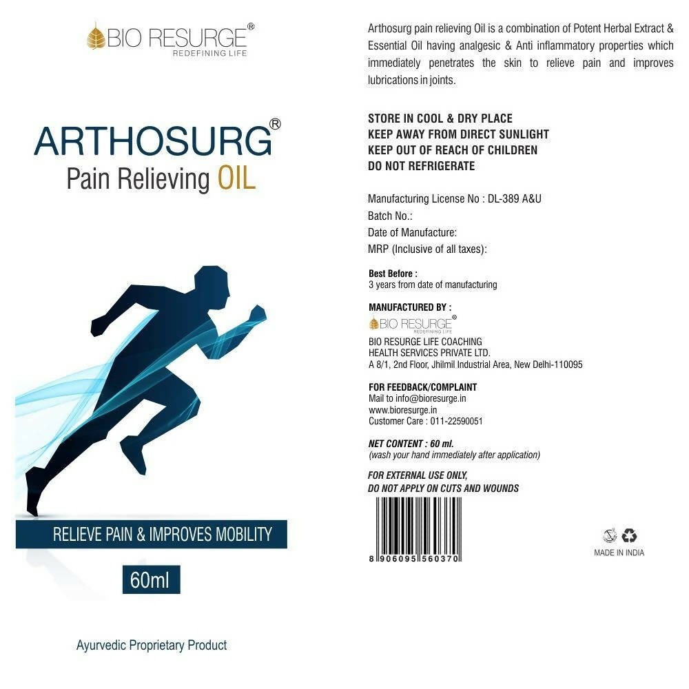 Bio Resurge Life Arthosurg Pain Relieving Oil | Grab2Buy