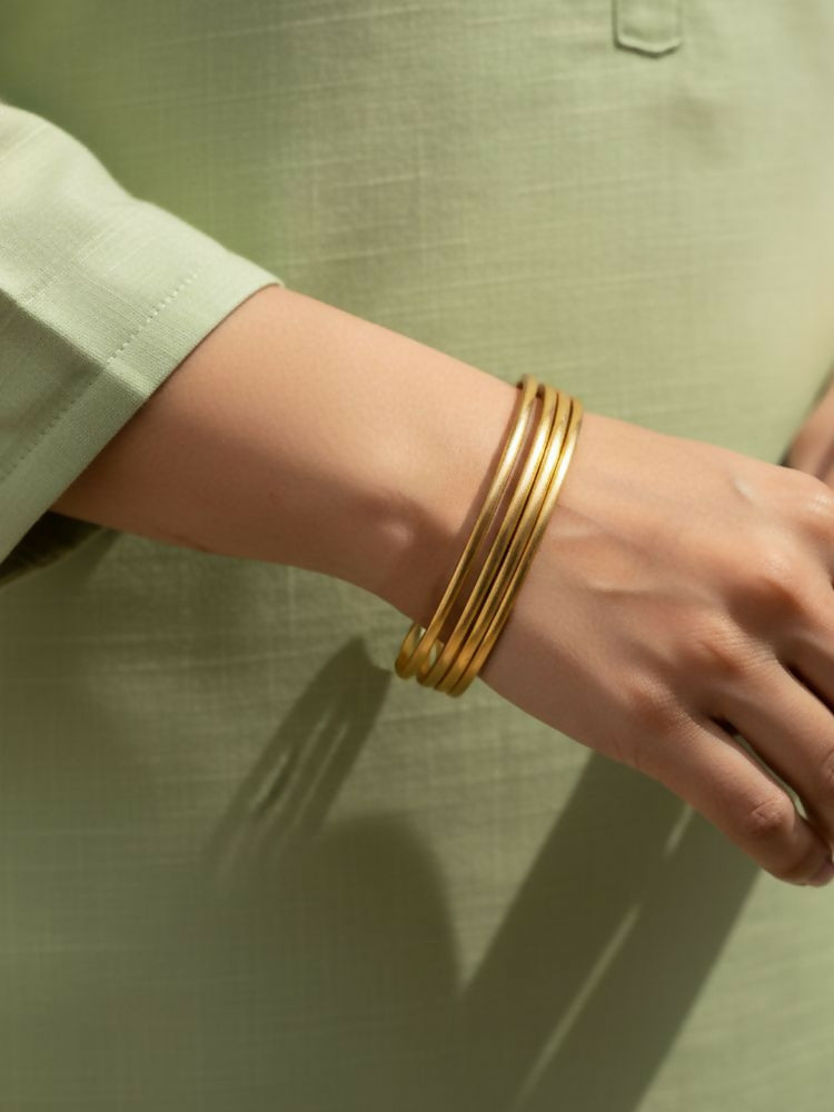 NVR Women Set of 4 Gold Plated Handcrafted Bangle | Grab2Buy