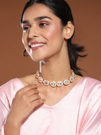 Pink Brass Gold-Polished Kundan Necklace - Ruby Raang | Grab2Buy