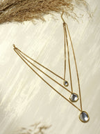 Gold-Polished White Brass Layered Necklace - Ruby Raang | Grab2Buy