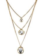 Gold-Polished White Brass Layered Necklace - Ruby Raang | Grab2Buy