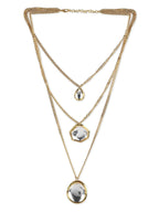 Gold-Polished White Brass Layered Necklace - Ruby Raang | Grab2Buy