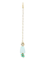 Turquoise Blue Kundan Maang Tikka - Ruby Raang | Grab2Buy