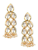 Silver Gold-Polished Contemporary Jhumkas Earrings - Ruby Raang | Grab2Buy