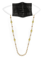 White Golden Embellished Mask Chain - Ruby Raang | Grab2Buy