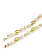 White Golden Embellished Mask Chain - Ruby Raang | Grab2Buy