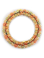 Gold-Polished Green Stone-Studded Beaded Meenakari Bangle - Ruby Raang | Grab2Buy