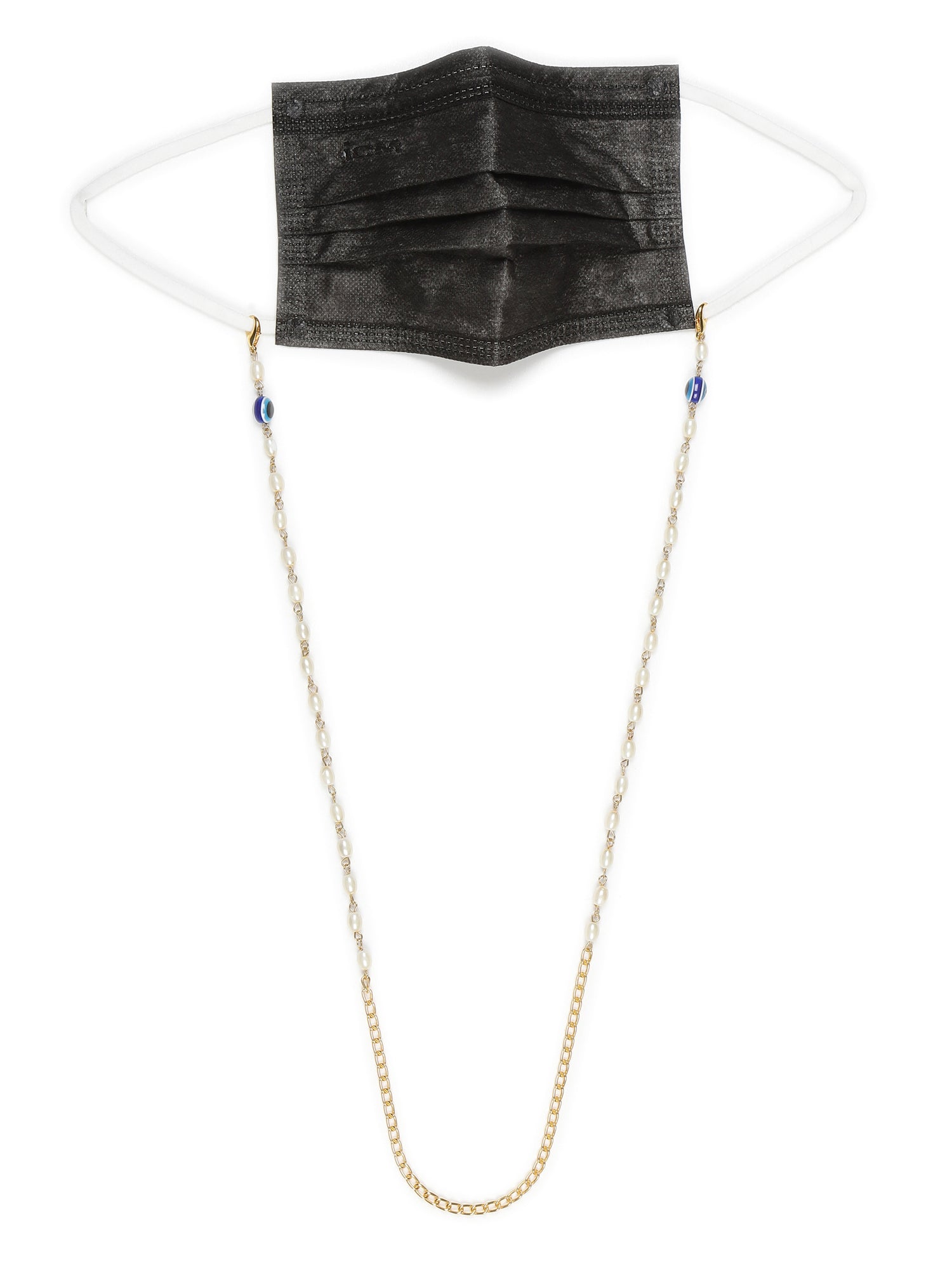 Gold-Toned Embellished Mask Chain - Ruby Raang | Grab2Buy