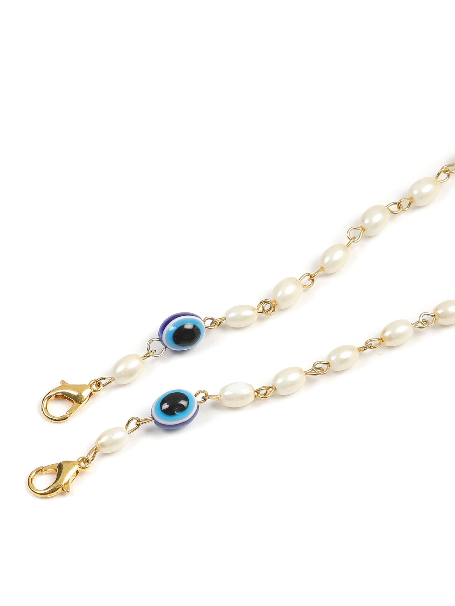 Gold-Toned Embellished Mask Chain - Ruby Raang | Grab2Buy