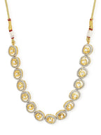 Women's Gold-Polished Kundan Studded Necklace - Ruby Raang | Grab2Buy