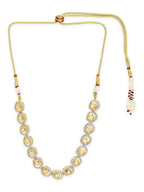 Women's Gold-Polished Kundan Studded Necklace - Ruby Raang | Grab2Buy