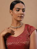 Gold-Toned White Brass Gold-Polished Handcrafted Necklace - Ruby Raang | Grab2Buy