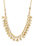Gold-Toned White Brass Gold-Polished Handcrafted Necklace - Ruby Raang | Grab2Buy