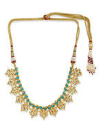 Gold-Toned Blue Brass Gold-Polished Necklace - Ruby Raang | Grab2Buy