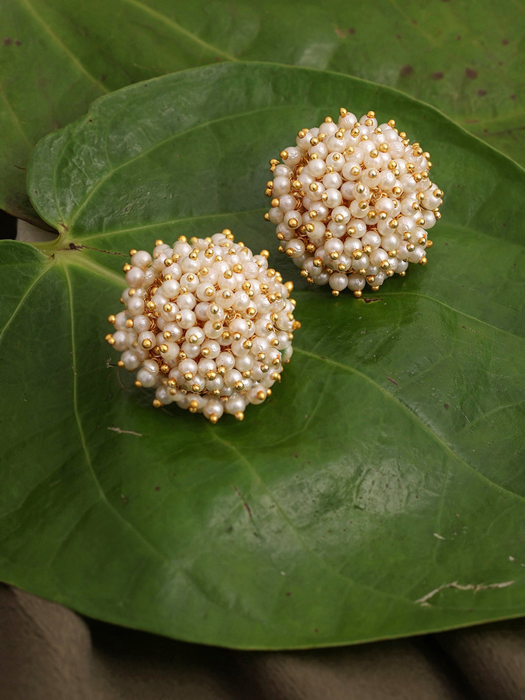 Round Pearl Studs - Ruby Raang | Grab2Buy
