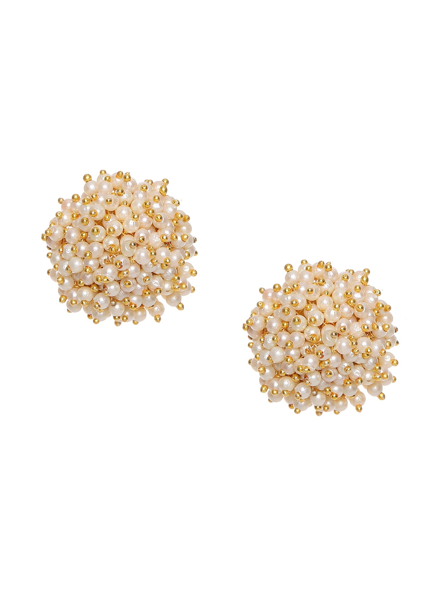 Round Pearl Studs - Ruby Raang | Grab2Buy