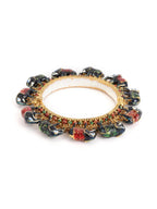 Elephant Blue Meenakari Handcrafted Heavy Bangles (set of 2) - Ruby Raang | Grab2Buy