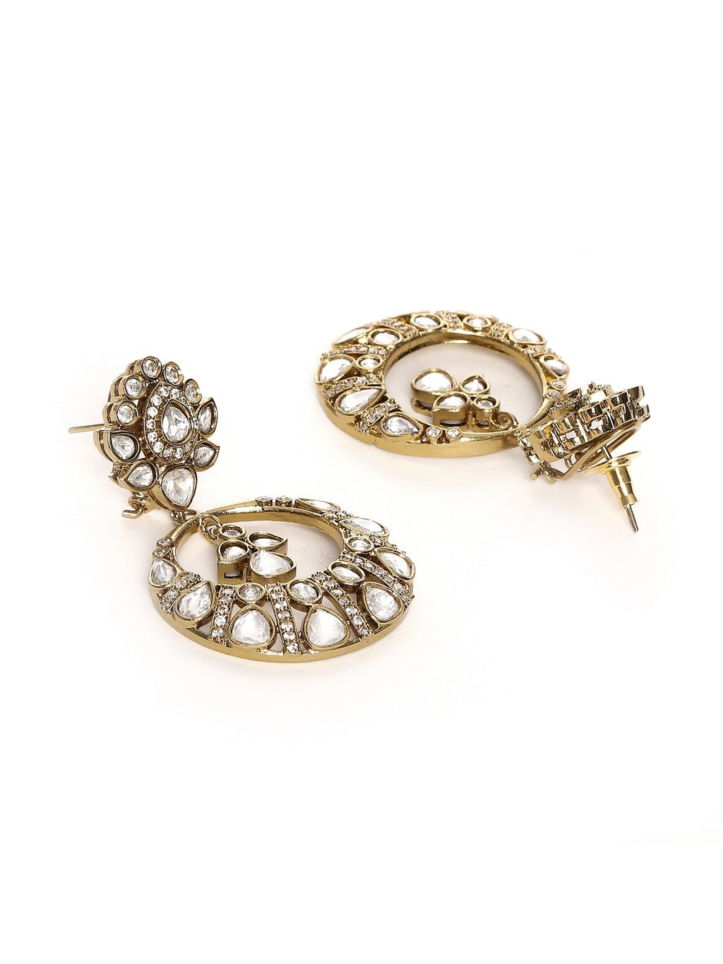 Chand Kundan Earrings - Ruby Raang | Grab2Buy