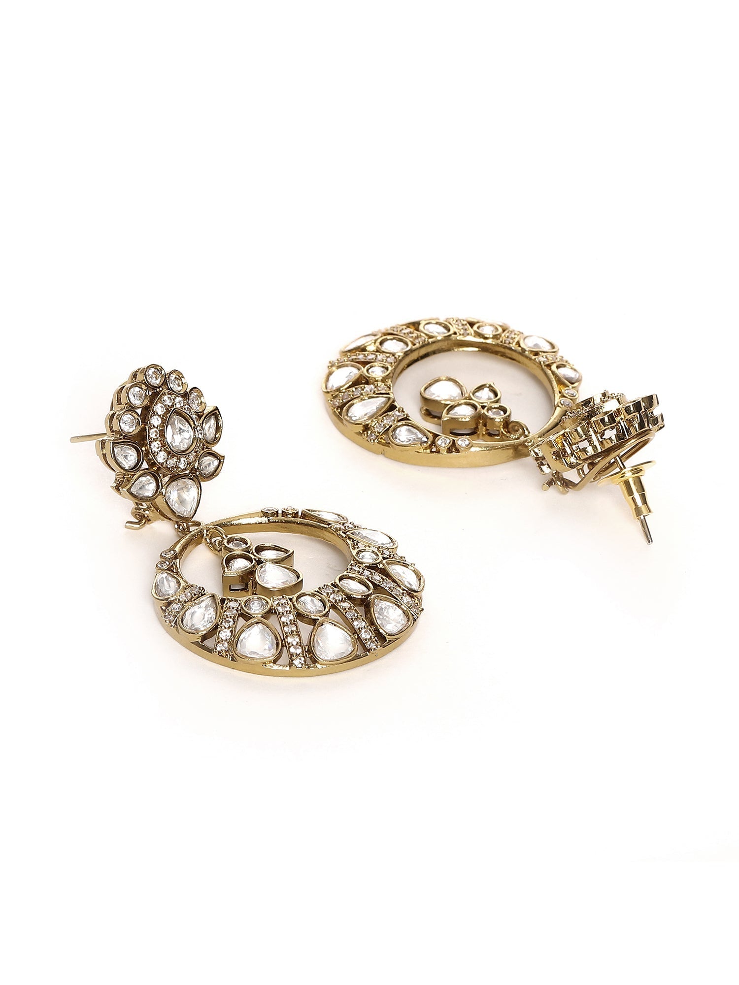 Chand Kundan Earrings - Ruby Raang | Grab2Buy