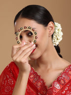 Pearl Meenakari Handcrafted Heavy Bangle - Ruby Raang | Grab2Buy