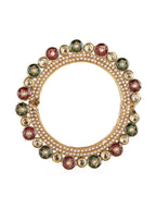 Pearl Meenakari Handcrafted Heavy Bangle - Ruby Raang | Grab2Buy