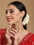 Golden Pearl Handcrafted Heavy Bangle - Ruby Raang | Grab2Buy