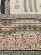 Yufta Women Beige And Rust Printed Kurta with Trouser & With Dupatta | Grab2Buy