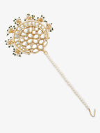 Gold Toned White Kundan Maang Tikka - Ruby Raang | Grab2Buy