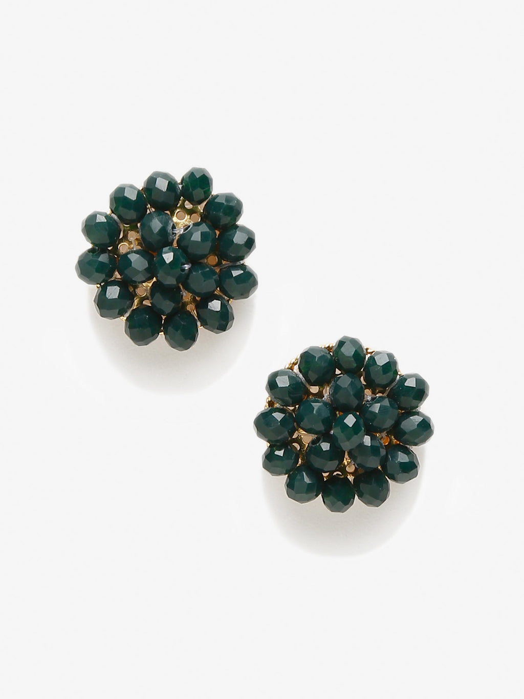 Green Contemporary Studs Earrings - Ruby Raang | Grab2Buy