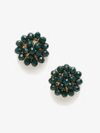 Green Contemporary Studs Earrings - Ruby Raang | Grab2Buy