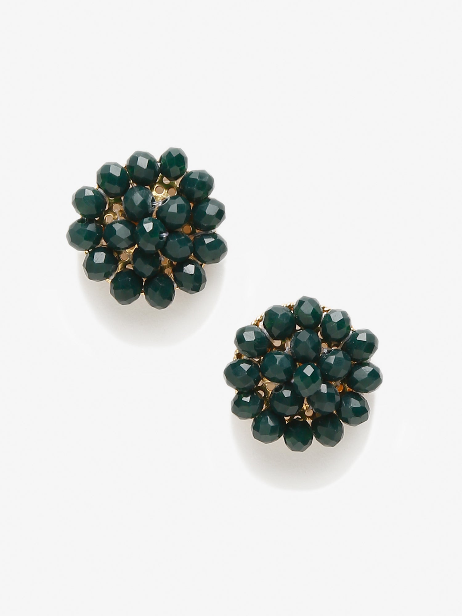 Green Contemporary Studs Earrings - Ruby Raang | Grab2Buy