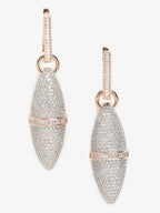 Rose Gold-Polished Silver-Toned Contemporary Drop Earrings - Ruby Raang | Grab2Buy