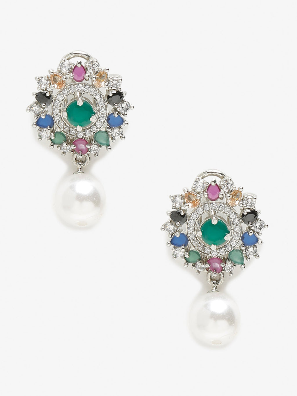 Multicoloured Floral Drop Earrings - Ruby Raang | Grab2Buy