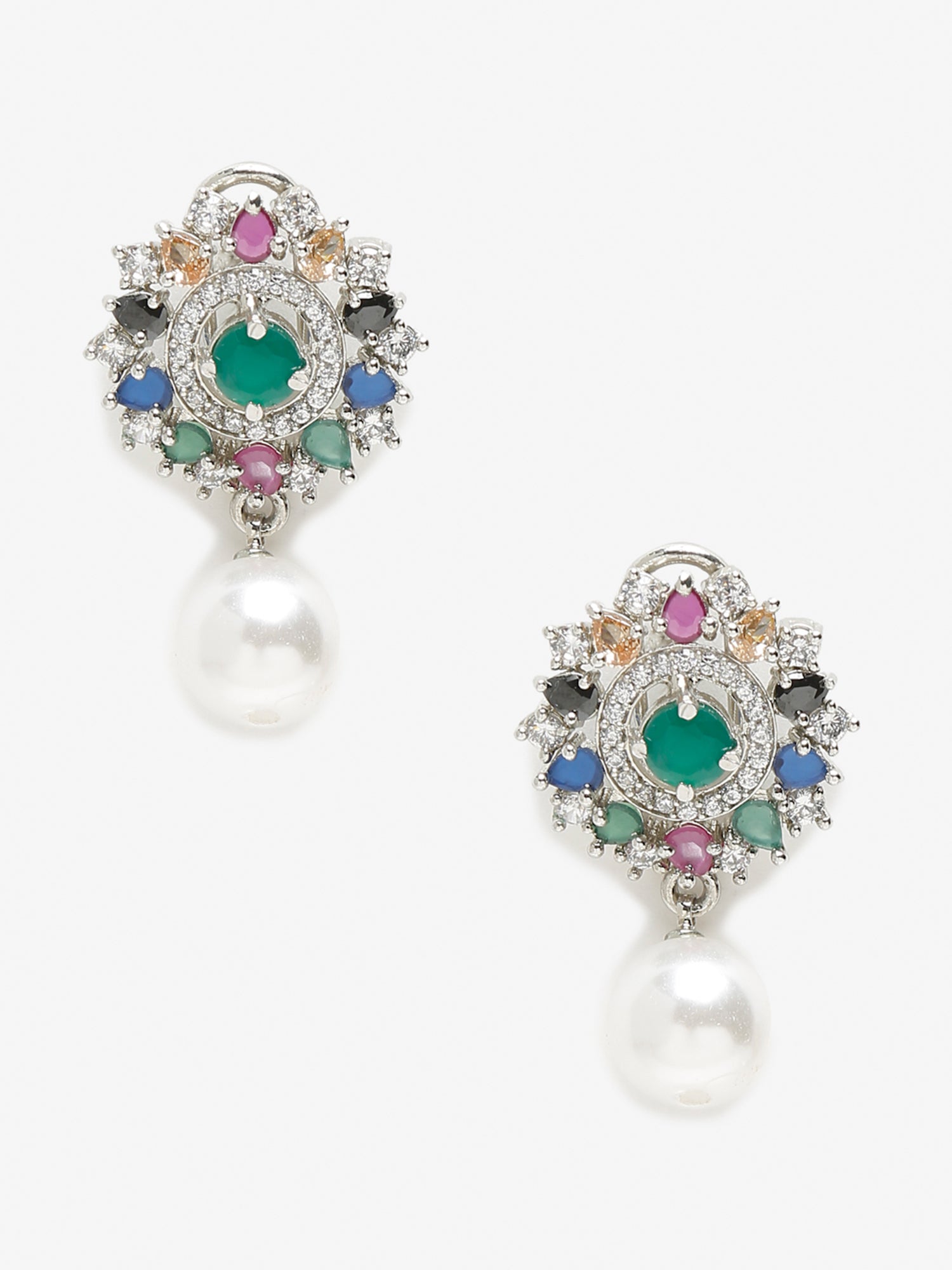 Multicoloured Floral Drop Earrings - Ruby Raang | Grab2Buy