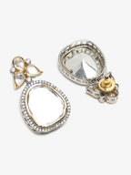 Silver-Toned Contemporary Studs Earrings - Ruby Raang | Grab2Buy