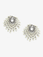 White Contemporary Drop Earrings - Ruby Raang | Grab2Buy