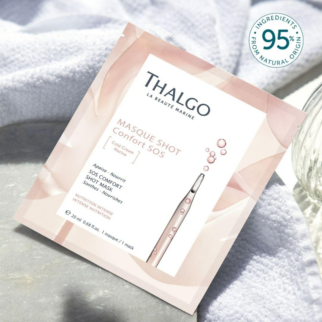 Thalgo SOS Comfort Shot Mask - Nourishing Marine Cold Cream Sheet Mask | Grab2Buy