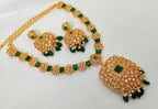 Uncut & Emerald Designer Necklace Set | Grab2Buy