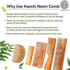 Buddha Natural Beard Kacchi Neem Wooden Comb | Grab2Buy