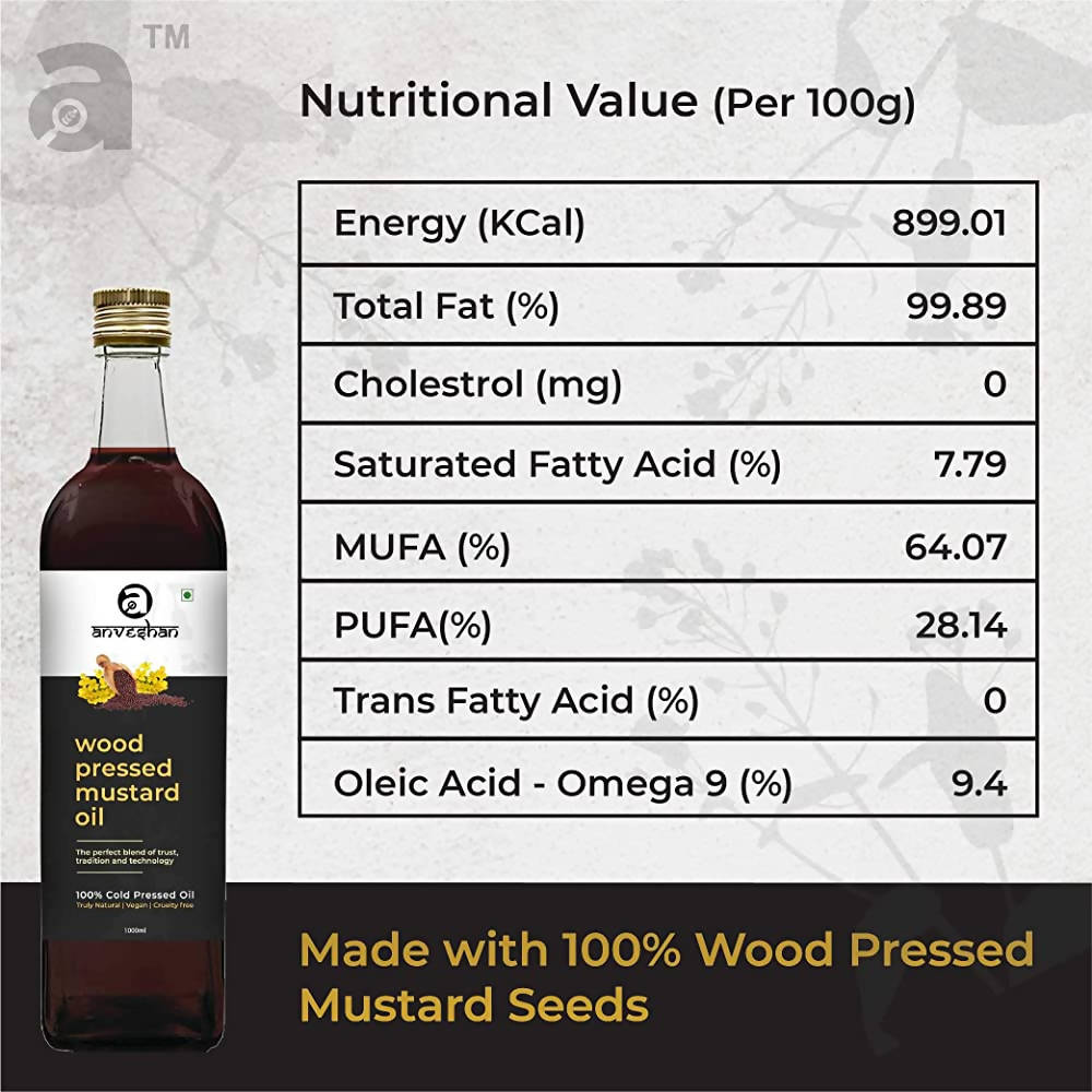 Grab2Buy Wood Pressed Black Mustard Oil