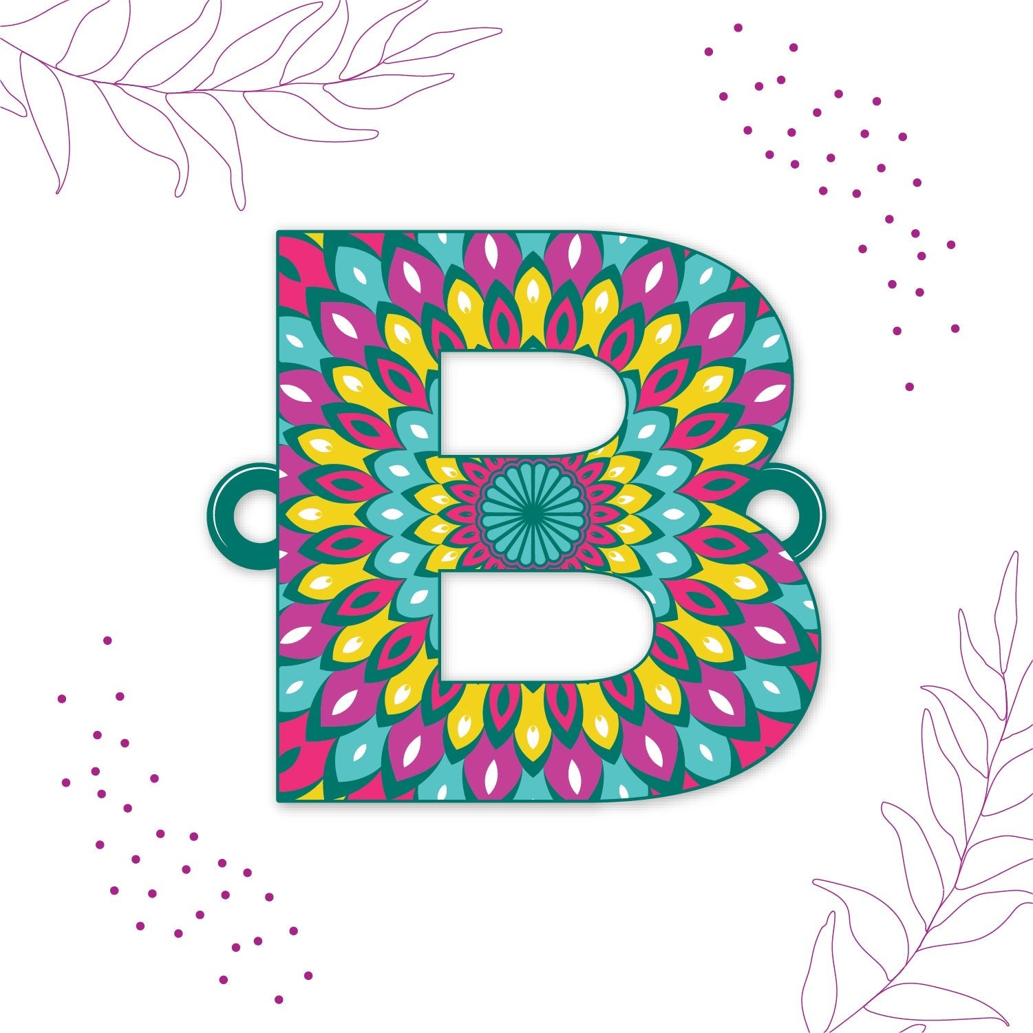 Indianvibez Alphabet B Wooden Rakhi - Kids Rakhi | Grab2Buy