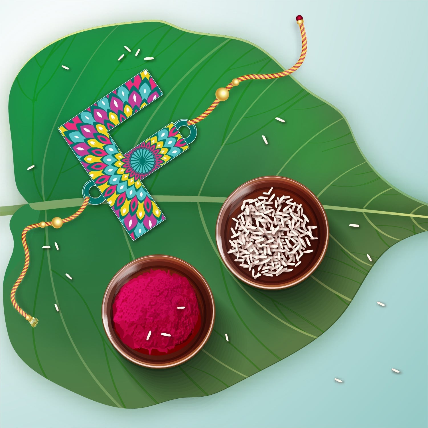 Indianvibez Alphabet F Wooden Rakhi - Kids Rakhi | Grab2Buy