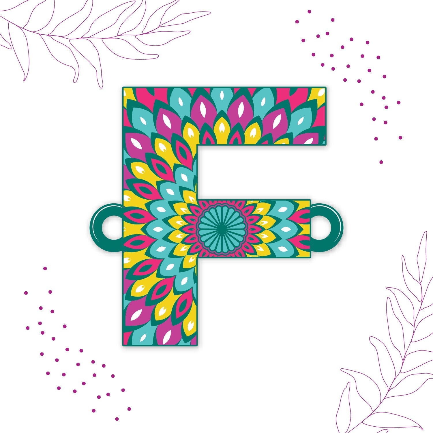 Indianvibez Alphabet F Wooden Rakhi - Kids Rakhi | Grab2Buy