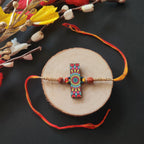 Indianvibez Alphabet J Wooden Rakhi - Kids Rakhi | Grab2Buy