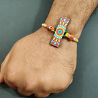 Indianvibez Alphabet J Wooden Rakhi - Kids Rakhi | Grab2Buy